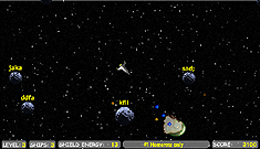 typing game shooting asteroids